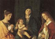 Giovanni Bellini Madonna and Child Between SS.Catherine and Ursula oil painting picture wholesale
